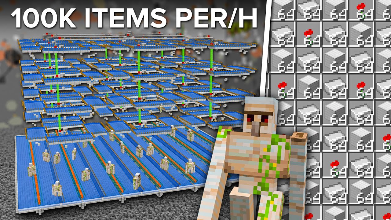Minecraft Ultimate Iron Farm Tutorial 83,000 Iron Per Hour! Shulkercraft